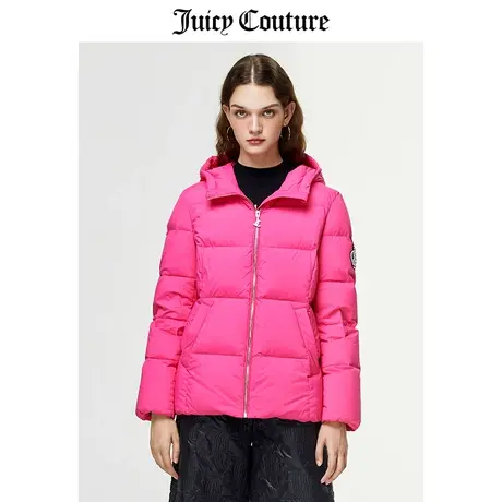 Juicy Couture橘滋羽绒服女冬季新款收腰短款鹅绒连帽厚外套夹克商品大图
