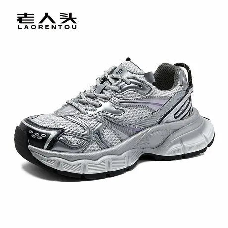 老人头休闲鞋女2025秋季新款厚底轻便不闷脚日常百搭增高老爹鞋女商品大图