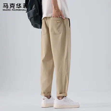 马克华菲休闲裤男2025新款春秋款薄款潮流百搭弹力宽松直筒裤男士商品大图