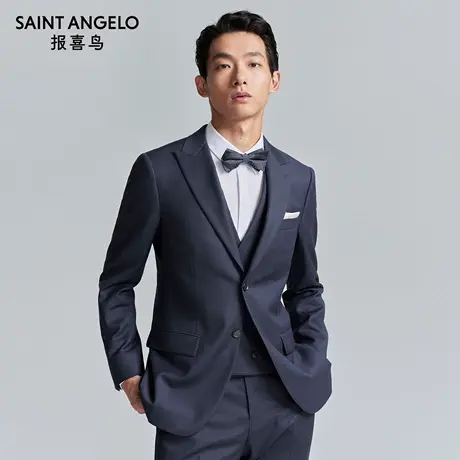 报喜鸟秋季新款男士时尚正装绵羊毛西服上衣外套纯色西装裤子男图片