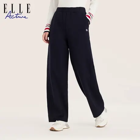 【直播专享】ELLE Active新款阔腿裤休闲直筒运动长裤垂感高级感商品大图