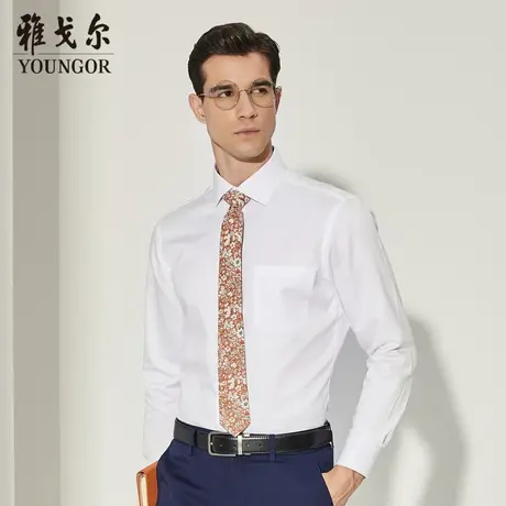 【DP免烫】D系雅戈尔衬衫春季新款长袖衬衫柔软商务休闲抗皱衬衣商品大图