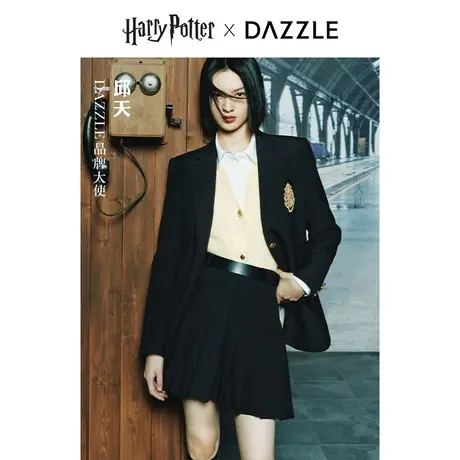 邱天同款DA奥莱ZZLE地素秋哈利波特联名学院风领带长袖白衬衫女商品大图