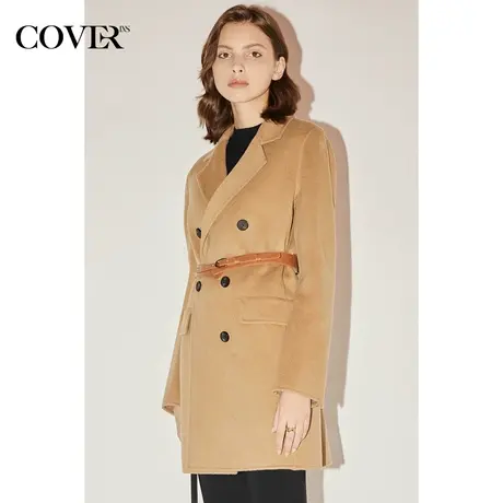 COVER秋季100%绵羊毛一手长毛呢外套商品大图