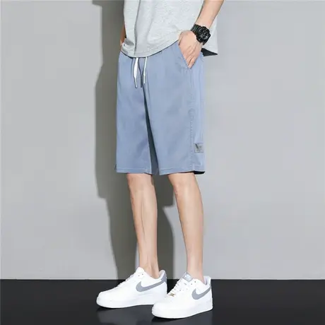 天丝莱赛尔超薄牛仔短裤男夏季2023新款宽松透气潮牌外穿五分中裤商品大图