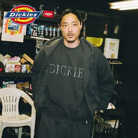 Dickies 城市工装系列华夫格面料 字母刺绣 双面穿美式卫衣外套图片