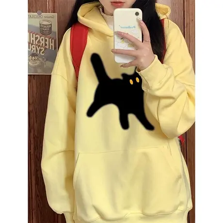 卡通动漫印花连帽长袖卫衣女春季宽松显瘦韩版chic外套上衣ins潮商品大图