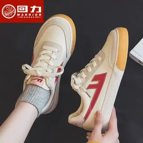 回力女鞋帆布鞋女秋季2024年新款秋季百搭小白鞋女学生百搭板鞋子商品大图
