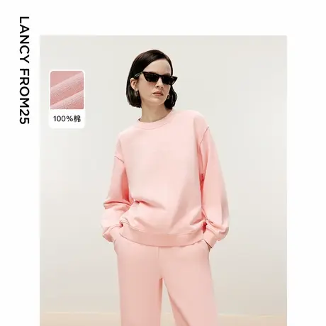 朗姿欧洲EiLEEN ELITEE纯棉2024冬新款气质高级感时尚卫衣上衣女图片