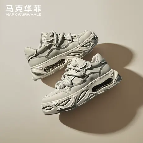 马克华菲厚底增高面包板鞋夏季2025新款潮流休闲运动气垫老爹鞋男商品大图