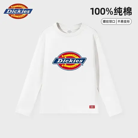 Dickies童装儿童长袖t恤男童秋季纯棉体恤女孩2025春秋款打底衫A商品大图