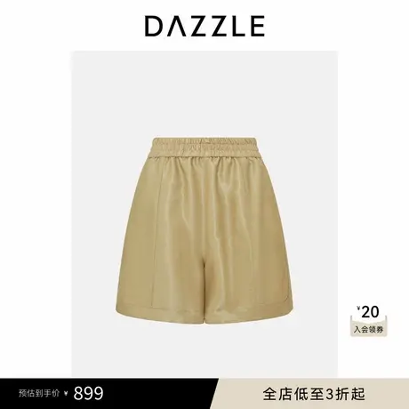 DAZZLE 地素奥莱短裤土黄色短裤商品大图