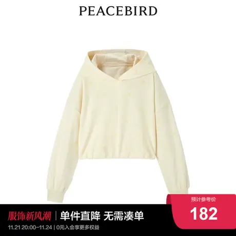 太平鸟2022年秋季新款植绒短打针织衫A1DCC3561商品大图