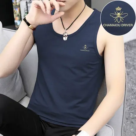 莫代尔棉男士背心夏季篮球运动坎肩冰丝速干无袖t恤吊带健身跨栏商品大图