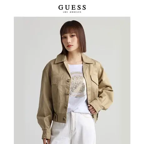 GUESS女士收腰户外潮流时尚工装风休闲短外套上衣商品大图