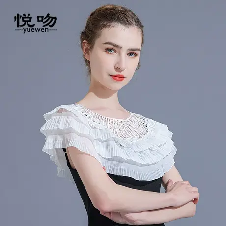 超仙荷叶边雪纺斗篷披肩外搭小坎肩女夏百搭短款搭配吊带裙的罩衫商品大图