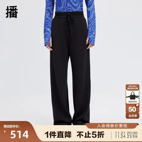 播2023秋商场同款圆形渐变波点刺绣工艺宽松微喇裤子女BDQ1KD0034商品大图