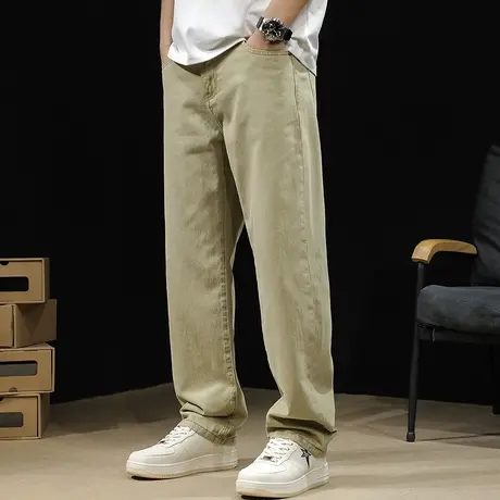 直筒牛仔裤男2024新款美式复古裤子宽松大码春秋男士潮牌锥形男裤商品大图