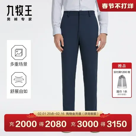 [套装系列]九牧王男裤JX5D10112休闲套西裤24春季新款专柜长裤EN图片