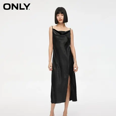 ONLY奥莱春季新款时尚优雅侧开叉中长款吊带连衣裙女图片