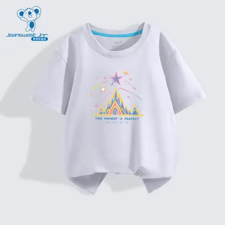 DZ真维斯童装2024夏季新款 潮流时尚印花宽松百搭针织T恤上衣图片