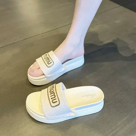 拖鞋女夏外穿2024新款高级感室内家居厚底凉拖鞋浴室洗澡防滑凉拖商品大图