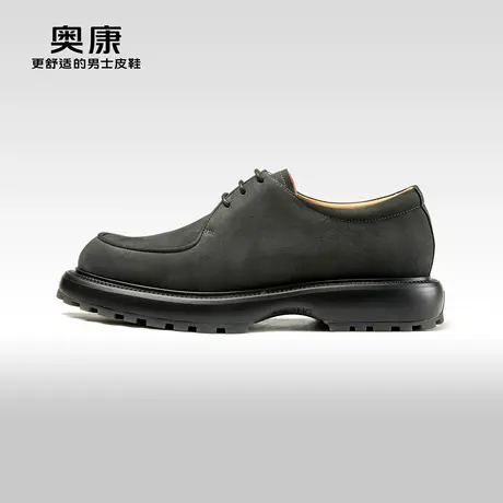 AOKANG奥康 2024春季新款商务正装德比鞋男磨砂拼接舒适上班鞋图片