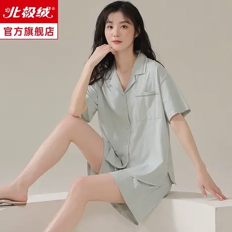 莫代尔睡衣女夏季冰丝凉感薄款大码可外穿简约夏天家居服套装ys商品大图