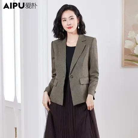 爱朴【直播专享】气质大码女装韩版胖mm正肩西装高端外套图片