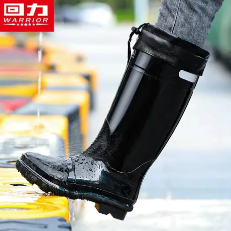 回力雨鞋男冬季防滑防水高筒加厚棉雨靴加绒内胆保暖棉鞋钓鱼水鞋图片