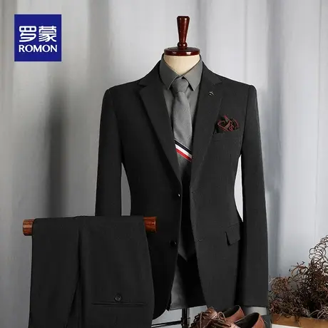 罗蒙西服套装男士2023秋季结婚礼服伴郎服职业正装商务西装外套男图片