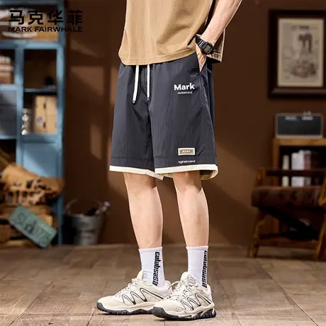 马克华菲工装短裤男夏季薄款2025新款男生美式休闲沙滩五分裤子X商品大图