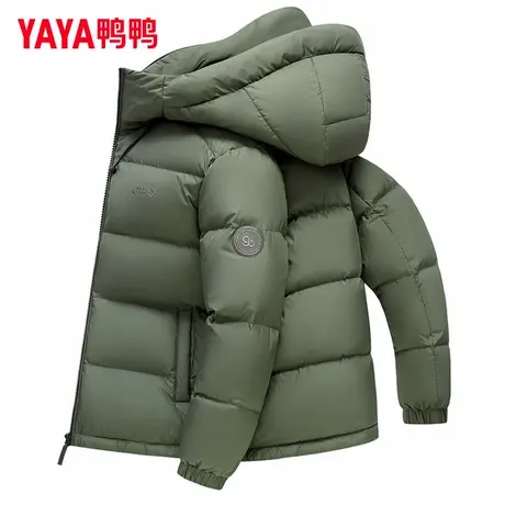 鸭鸭短款羽绒服男2025冬季新款连帽时尚潮流加厚保暖通勤外套潮Y商品大图