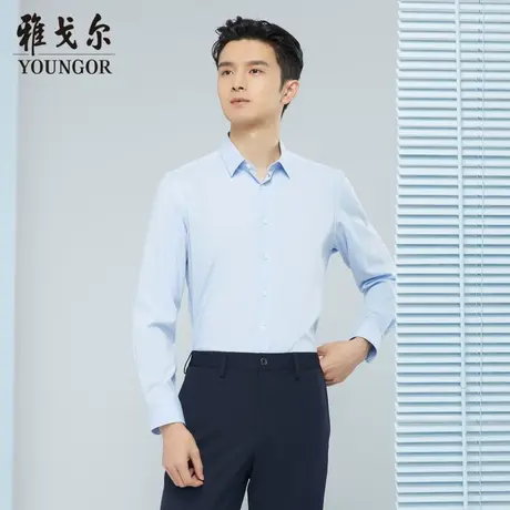 雅戈尔奥莱 商场同款男士长袖衬衫秋季新款官方商务休闲高级衬衣商品大图