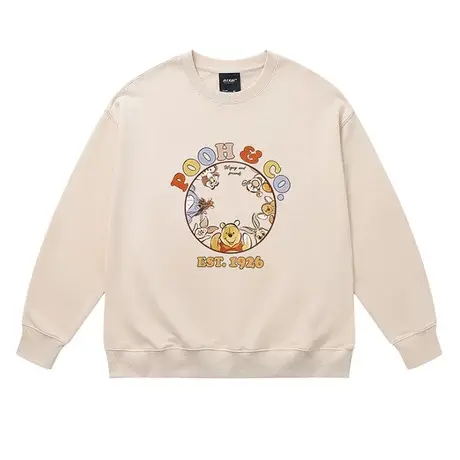 美式卡通小熊维尼小猪瑞比动漫周边圆领卫衣男女秋冬休闲外套潮商品大图