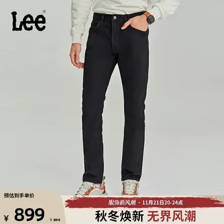 Lee商场同款23秋冬新品709修身锥形黑色男牛仔裤休闲LMB100709100商品大图