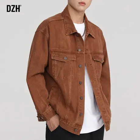 男生工装牛仔外套男春秋款休闲潮牌美式复古夹克宽松男装2023新款商品大图