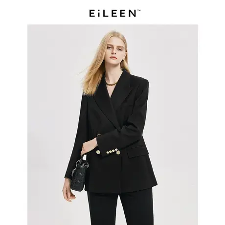 【会员专享 意大利设计】朗姿职业西装上衣2023冬新款西服上衣女图片