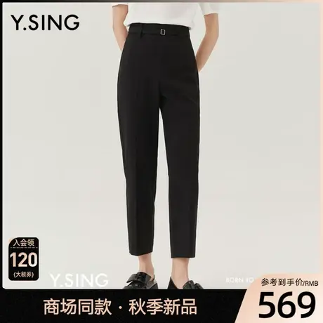 【商场同款】Y.SING衣香丽影2023秋季新款黑色休闲裤YKZ32307212图片