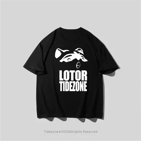 Ohlyah重磅设计感卡通小狗字母印花短袖男女潮牌欧美复古半袖T恤图片