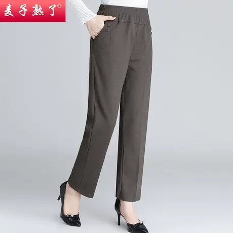妈妈春夏新款裤子老年人松紧腰直筒裤中老年女装老太太奶奶长裤商品大图