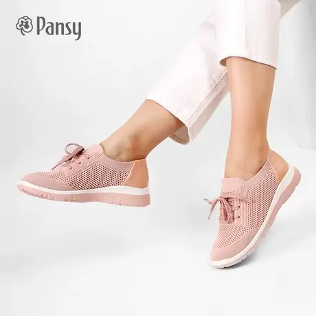 Pansy日系平底单鞋女休闲运动鞋软底防滑透气健步妈妈鞋春夏款商品大图