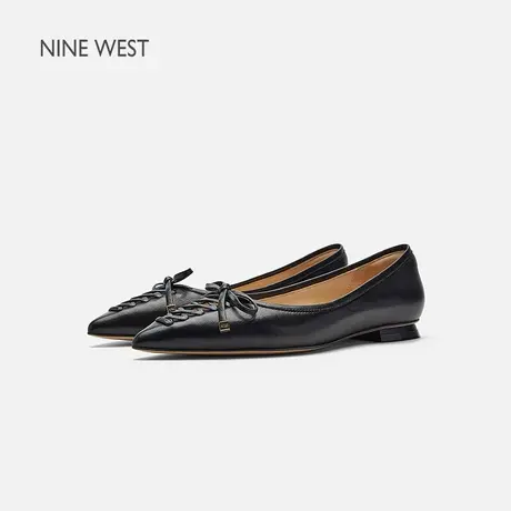 【商场同款】Nine West/玖熙尖头单鞋女2025夏季新款平底奶奶鞋图片