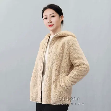 珊瑚绒可外穿连帽家居服女加绒睡衣外套开衫单件上衣有口袋冬季图片