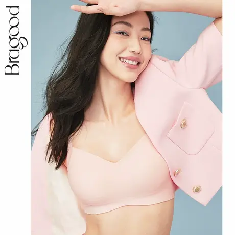 内衣女无钢圈舒适果冻条一片式透气无痕大胸显小聚拢收副乳文胸商品大图