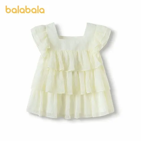 【商场同款】巴拉巴拉儿童短袖女童上衣2025新款夏装中大童荷叶边商品大图
