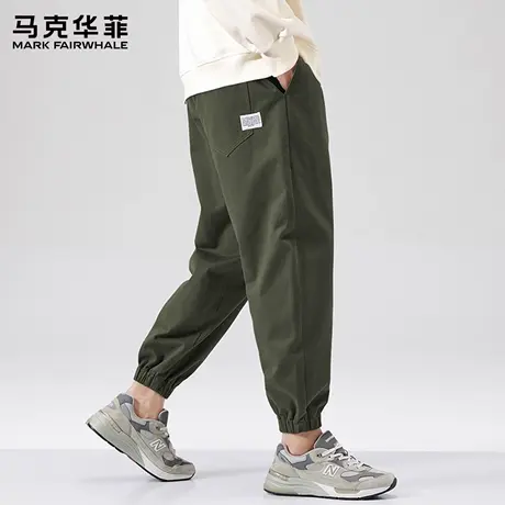 马克华菲纯棉裤子男款秋季男裤束脚裤2025新款休闲裤春秋长裤薄款商品大图