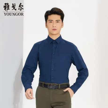 雅戈尔奥莱 商场同款男士长袖衬衫秋新款商务休闲长袖衬衫商品大图