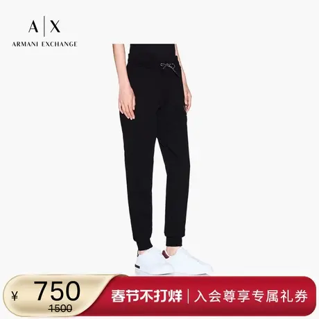 ARMANI EXCHANGE/阿玛尼秋冬新款女纯棉宽松锥形重磅休闲运动卫裤图片