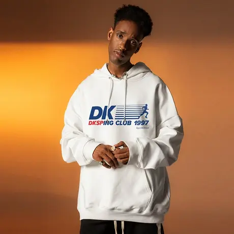 美式潮牌加绒加厚设计感卫衣男春秋款宽松大码oversize连帽外套商品大图